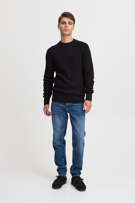 Casual Friday Gemütlicher Strickpullover mit langen Ärmeln – Dunkelblau, Bild 4