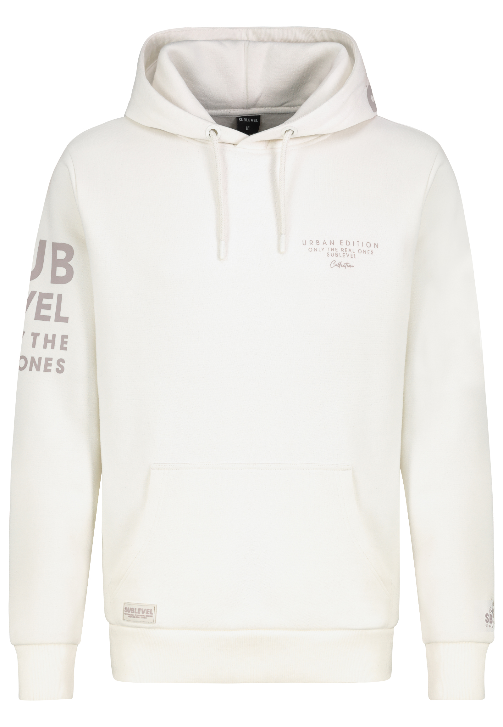 Sublevel Sublevel Hoodie mit Frontprint und Kapuze für Herren – Weiß, Bild 1
