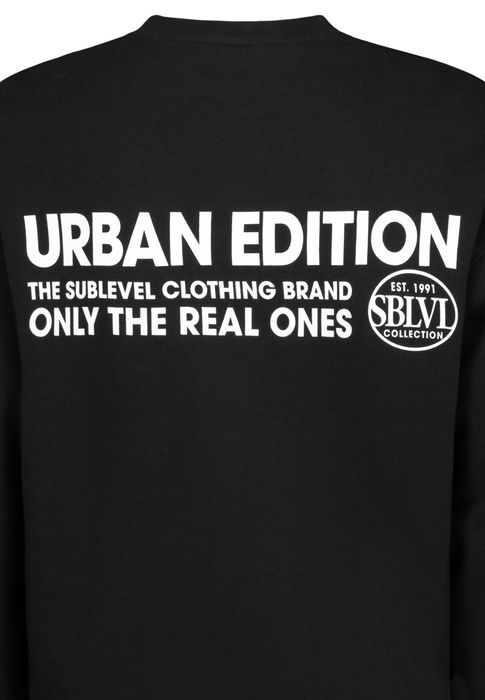 Sublevel Sublevel Urban Edition Sweatshirt Rundhals mit Rippblende – Schwarz, Bild 4