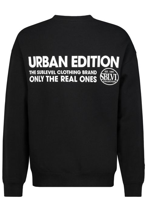 Sublevel Sublevel Urban Edition Sweatshirt Rundhals mit Rippblende – Schwarz, Bild 5