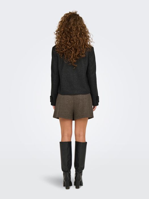 Only Elegante Doppelknopf Jacke mit Revers und Taillenlänge – Dunkelgrau, Bild 7