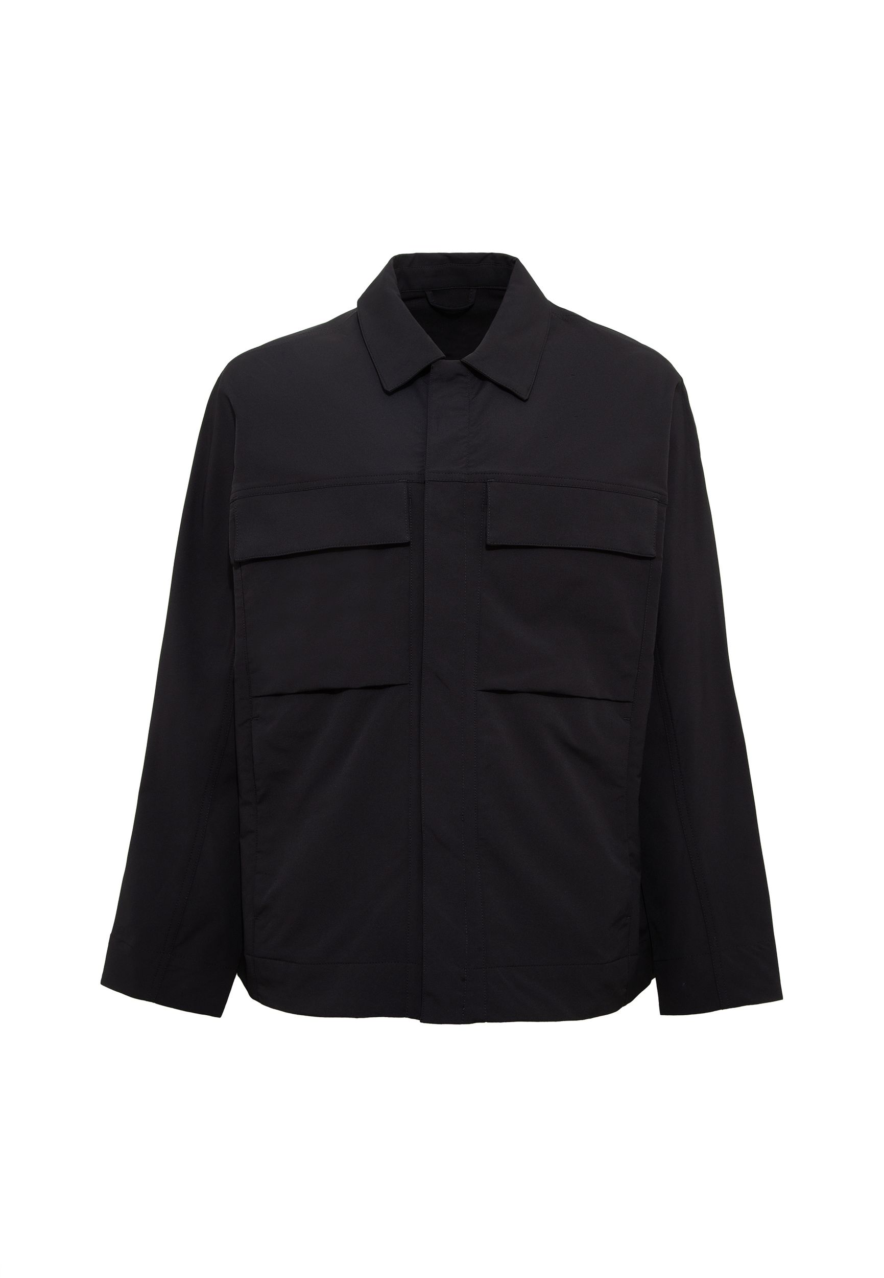 Mavi mavi Vielseitige moderne Jacke mit Brusttaschen und Kragen – Schwarz, Bild 1