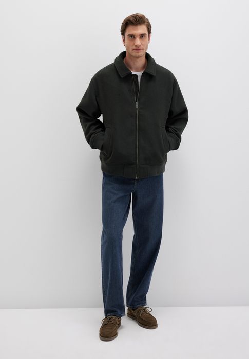 Mavi mavi Klassische Reißverschlussjacke mit Stehkragen und Taschen – Dunkelgrau, Bild 3