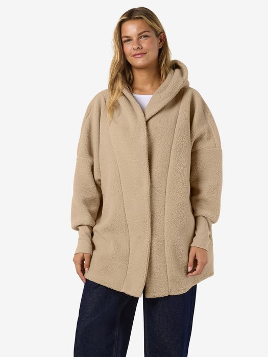 Noisy May NOISY MAY Strickjacke Teddy Oversized mit Kapuze – Creme, Bild 3
