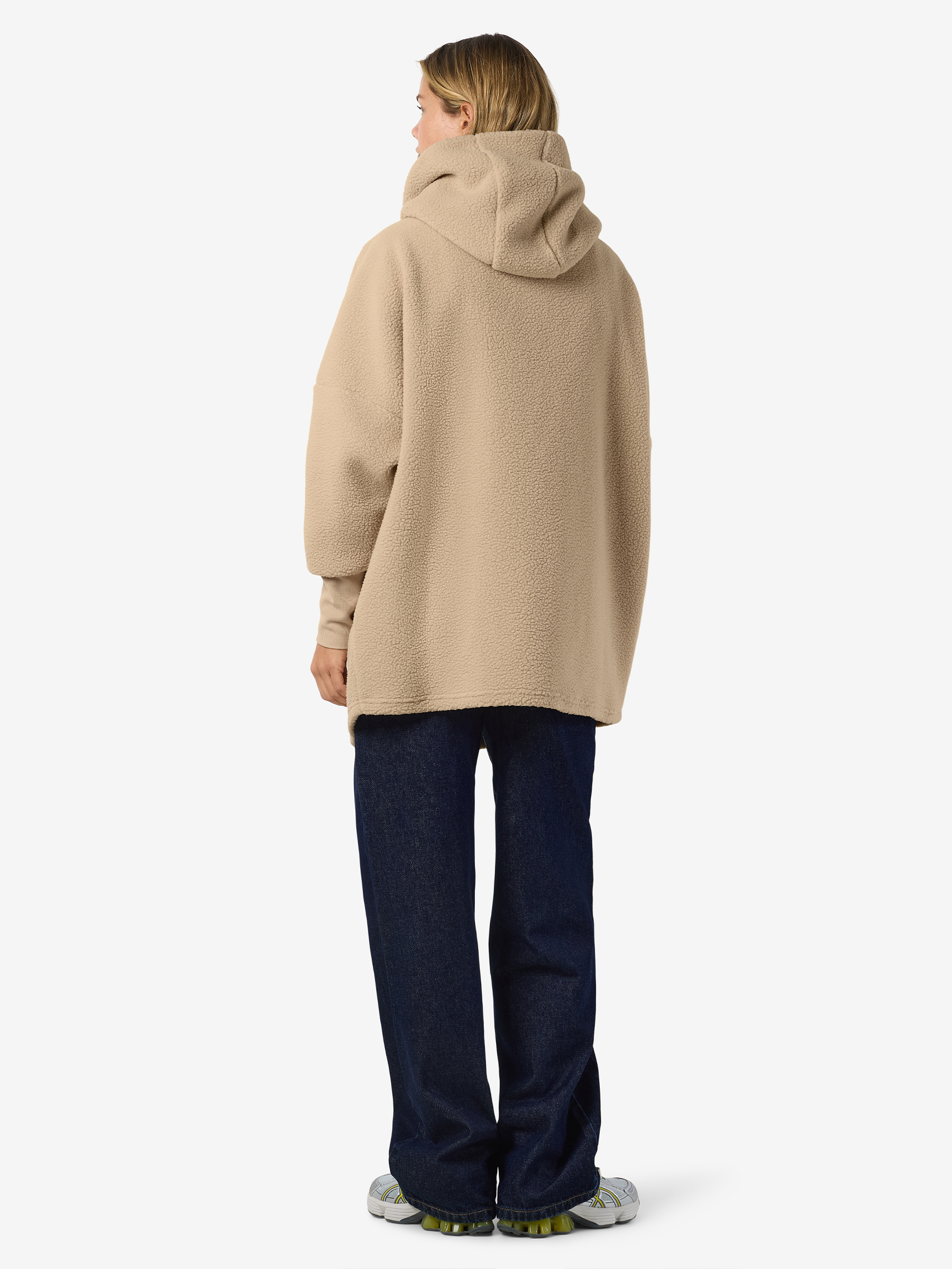 Noisy May NOISY MAY Strickjacke Teddy Oversized mit Kapuze – Creme, Bild 2
