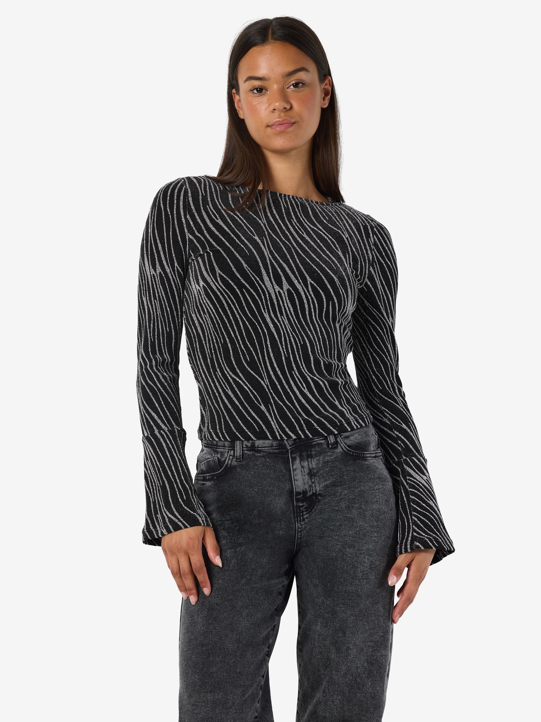 27035465_4842921_2.jpg Glamouröses Langarm-Top mit Schlagärmeln und Glitzer