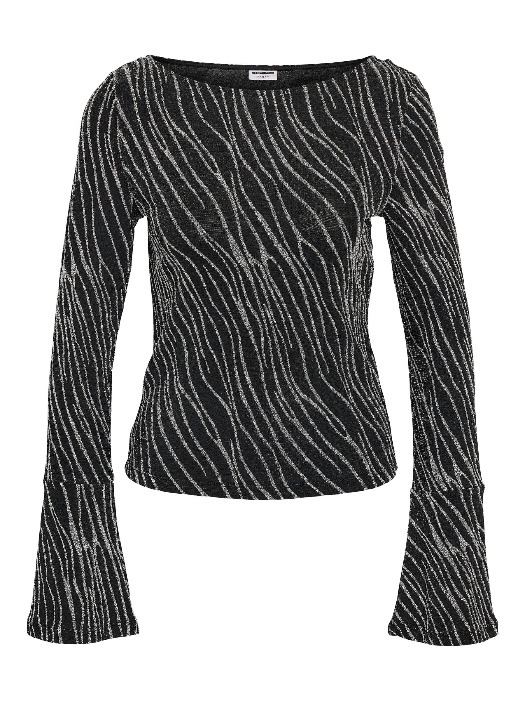 27035465_4842921.jpg Glamouröses Langarm-Top mit Schlagärmeln und Glitzer