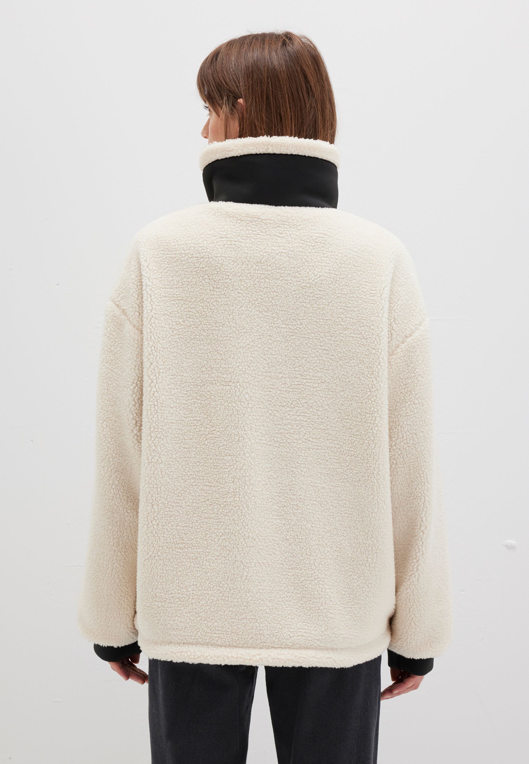 Teddyjacke mit Kontraststreifen Warm und Weich Teddyjacke mit Kontraststreifen Warm und Weich