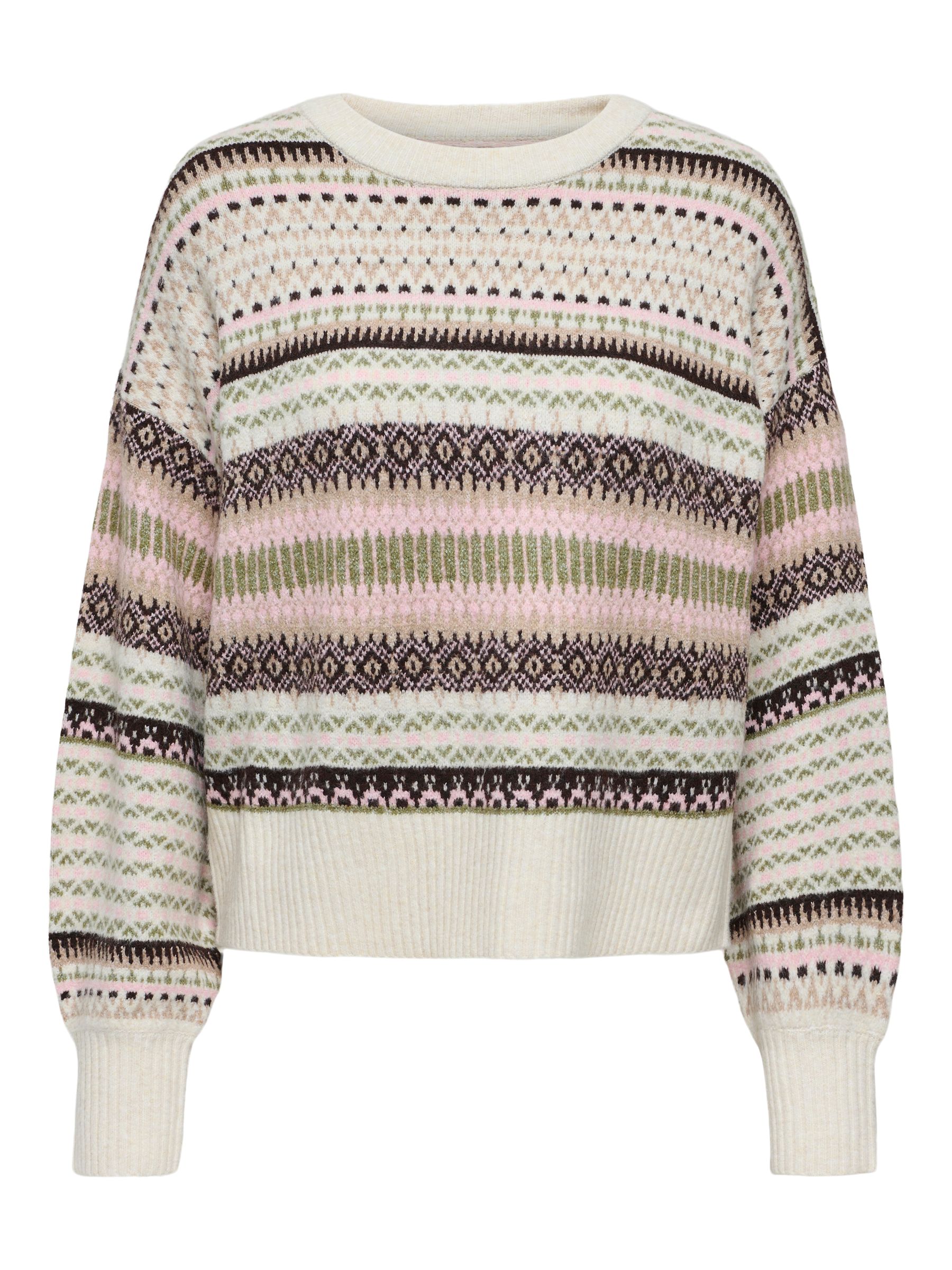 15285832_4143651.jpg Pullover mit geometrischem Muster und Strickdetails