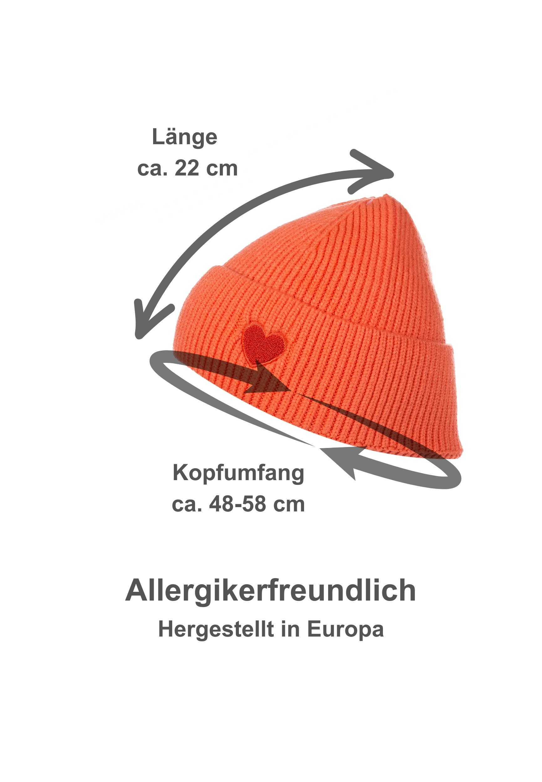Gemusterte Strickmütze mit Rippbündchen dezenter Stickerei Gemusterte Strickmütze mit Rippbündchen dezenter Stickerei