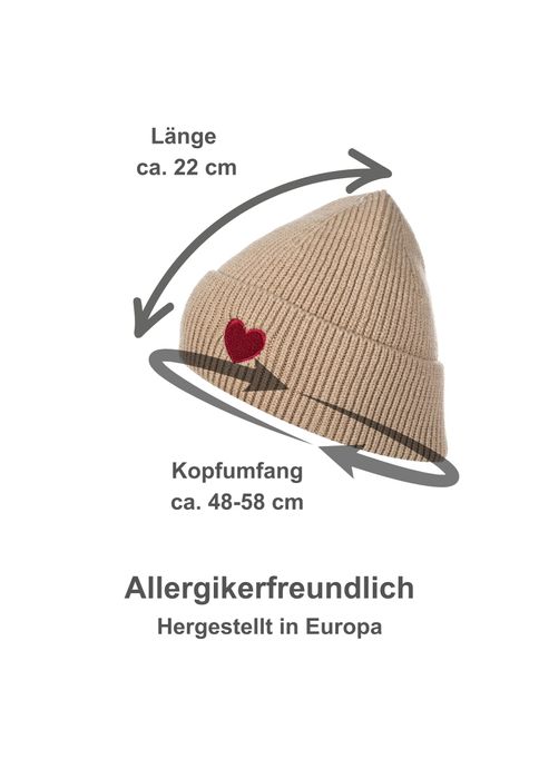 Faera Gemusterte Strickmütze mit Rippbündchen dezenter Stickerei – Braun, Bild 4