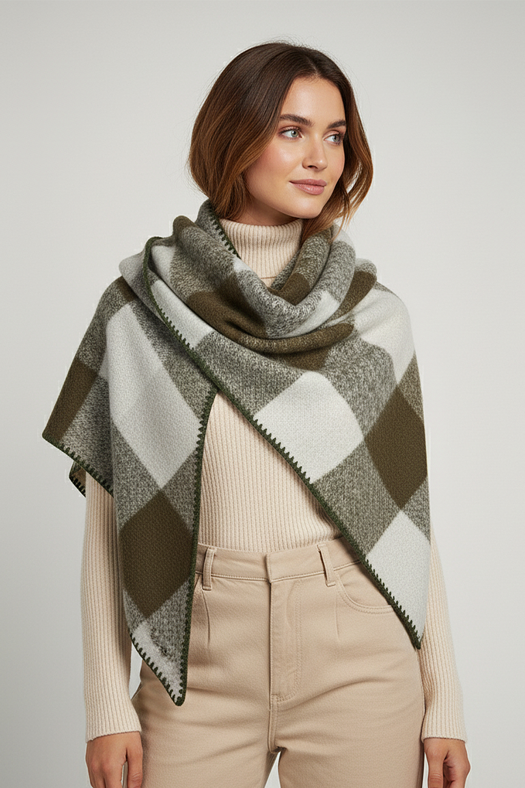 Eleganter Karierter Warmer Schal für Herbst & Winter Eleganter Karierter Warmer Schal für Herbst & Winter