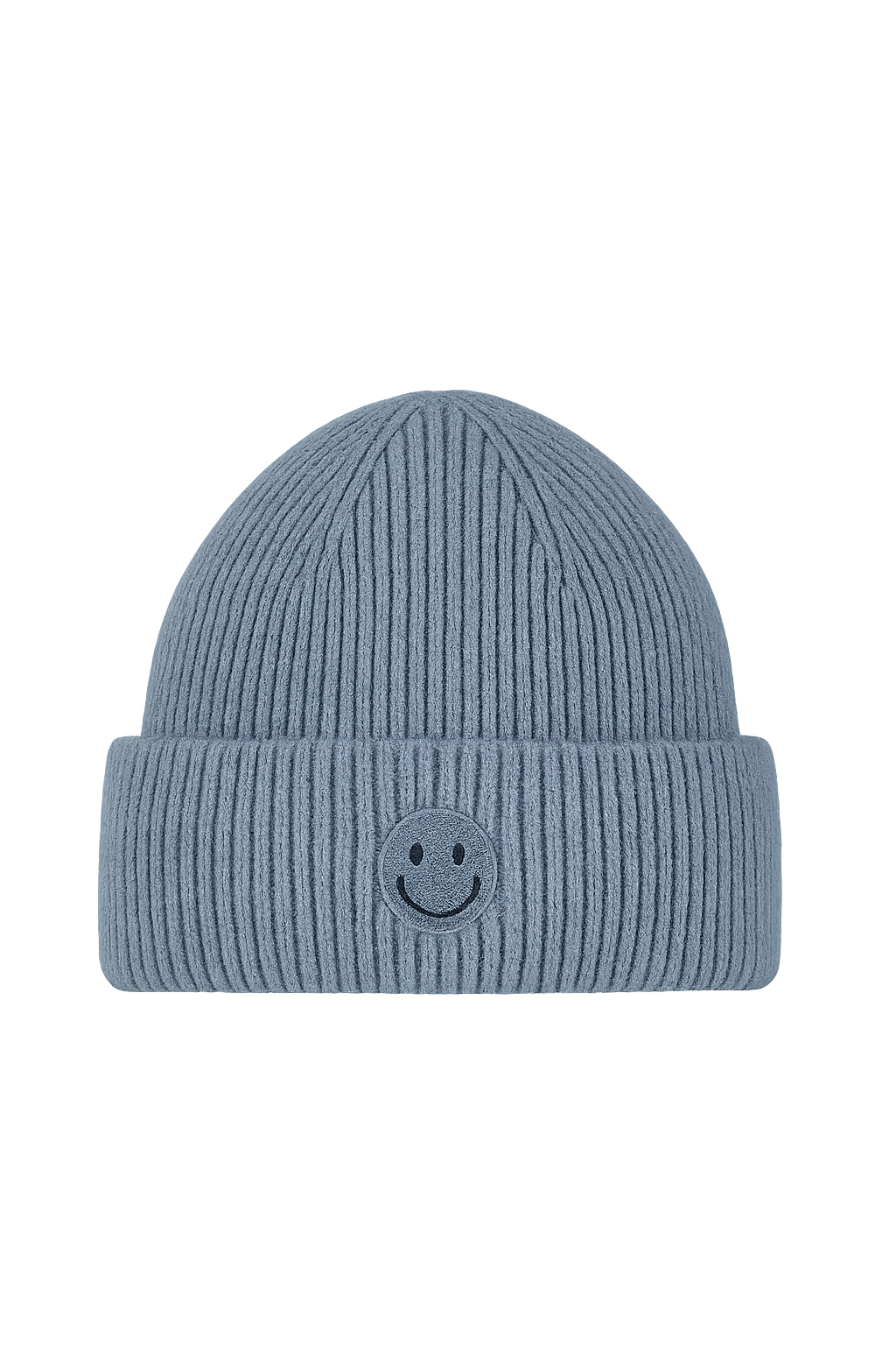 Strickmütze mit Smiley-Stickerei Strickmütze mit Smiley-Stickerei