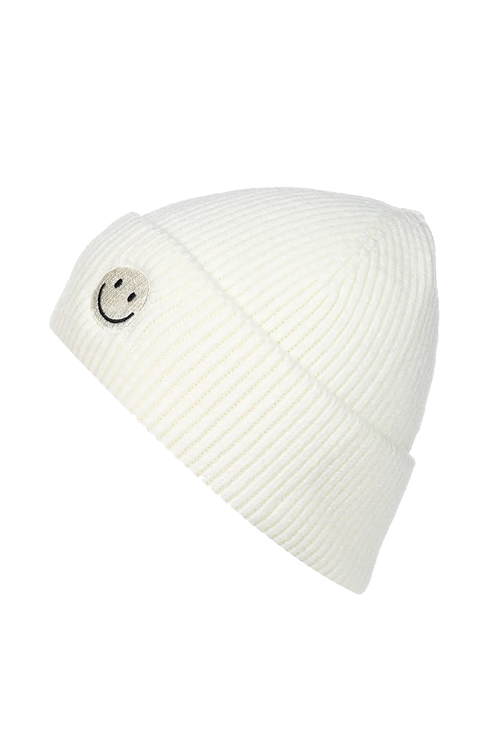 Strickmütze mit Smiley-Stickerei Strickmütze mit Smiley-Stickerei