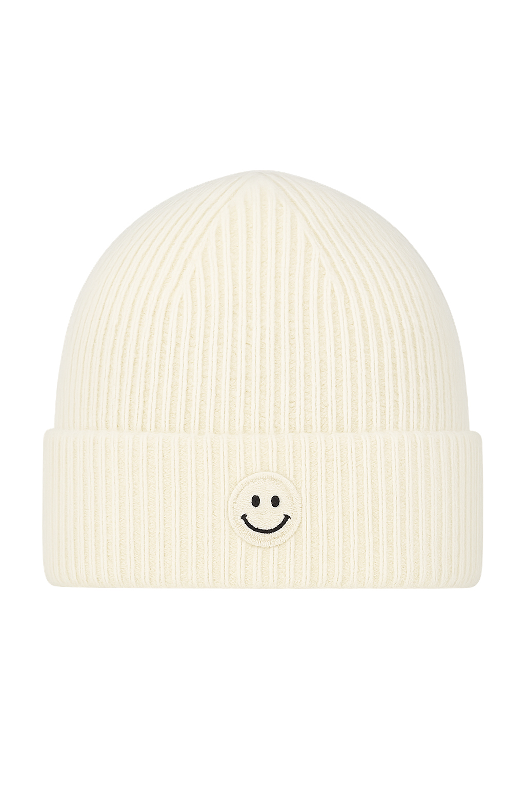 Strickmütze mit Smiley-Stickerei Strickmütze mit Smiley-Stickerei