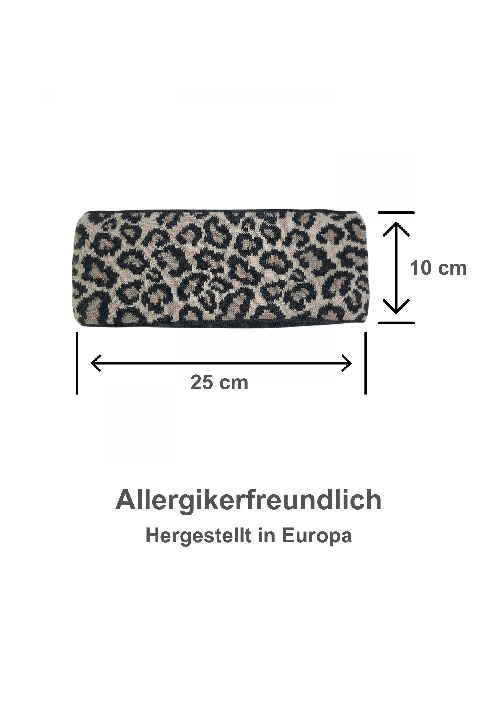 Leop-Print Stirnband aus Strick Modisch Warm Leop-Print Stirnband aus Strick Modisch Warm