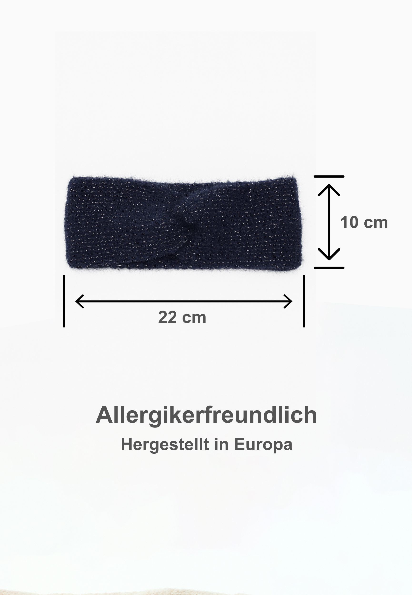 Weiches Stirnband mit modischer Knotenfront Weiches Stirnband mit modischer Knotenfront