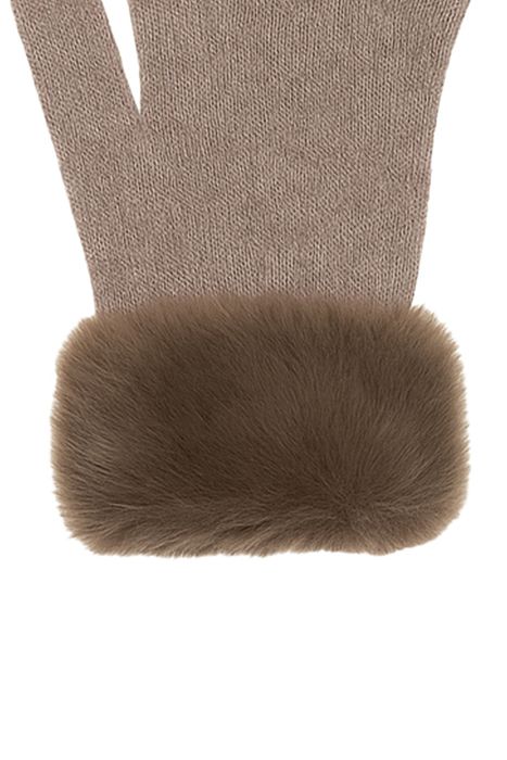 Faera Faera Elegante Damenhandschuhe Flauschig Weich – Braun, Bild 3