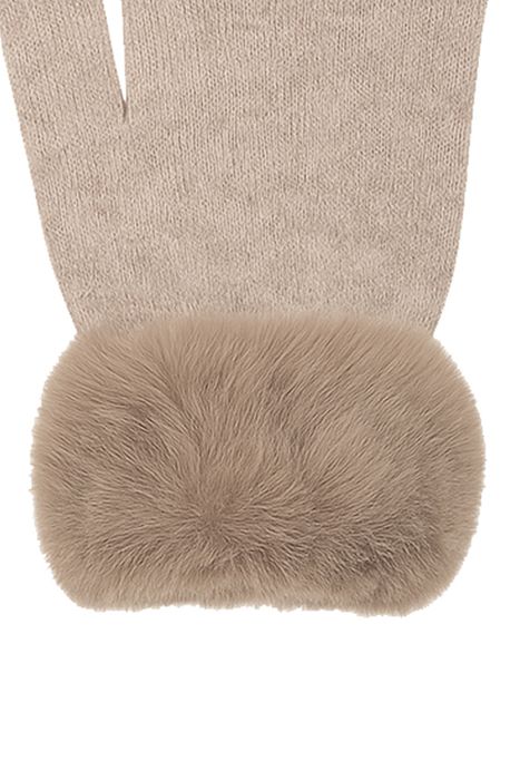Faera Faera Elegante Damenhandschuhe Flauschig Weich – Braun, Bild 3
