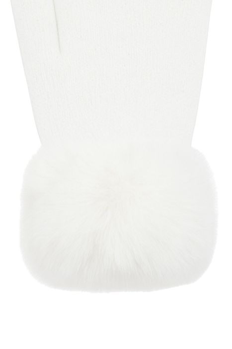 Faera Faera Elegante Damenhandschuhe Flauschig Weich – Weiß, Bild 3