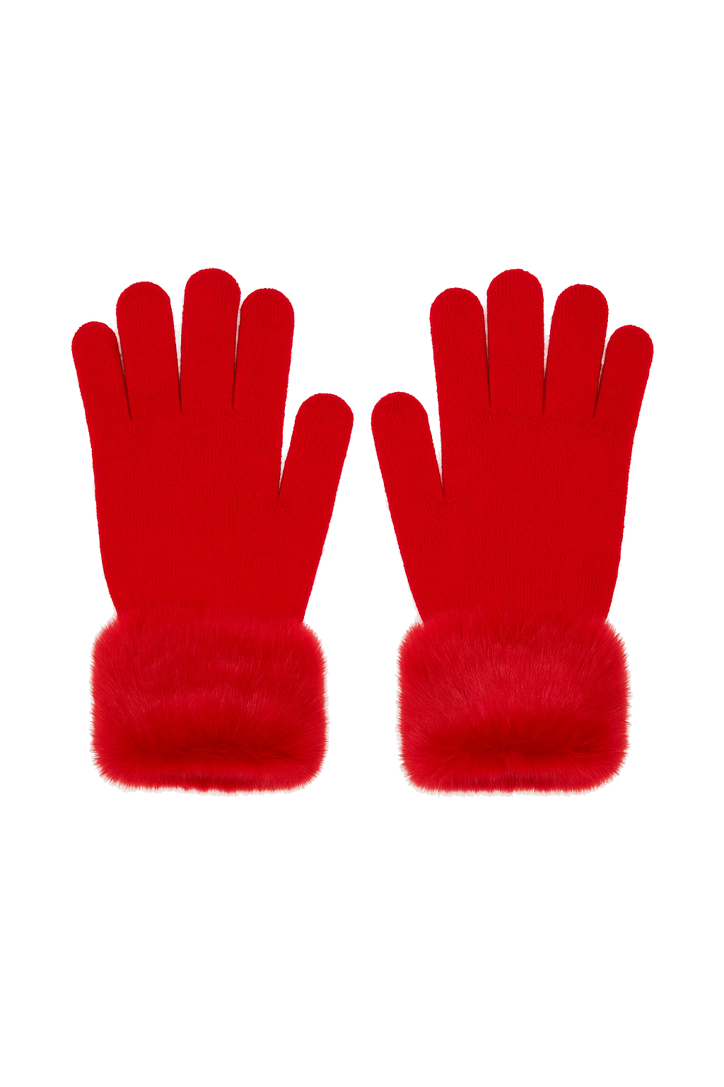 Faera Faera Elegante Damenhandschuhe Flauschig Weich – Rot, Bild 1