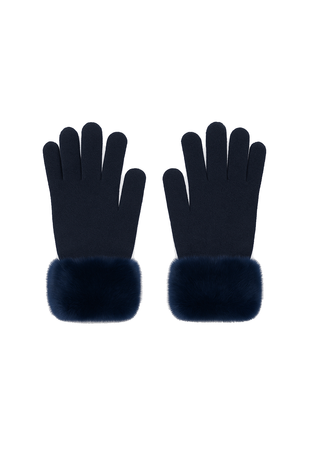 Faera Faera Elegante Damenhandschuhe Flauschig Weich – Navy, Bild 1