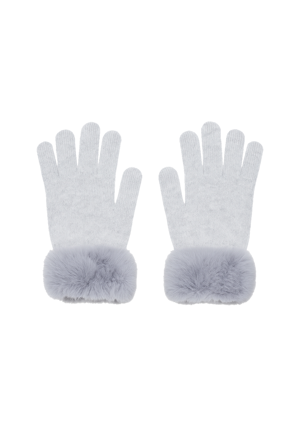 Faera Faera Elegante Damenhandschuhe Flauschig Weich – Hellgrau, Bild 1