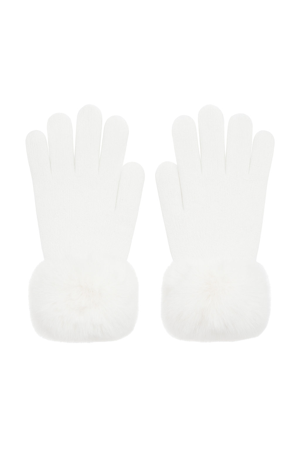 Faera Faera Elegante Damenhandschuhe Flauschig Weich – Weiß, Bild 1