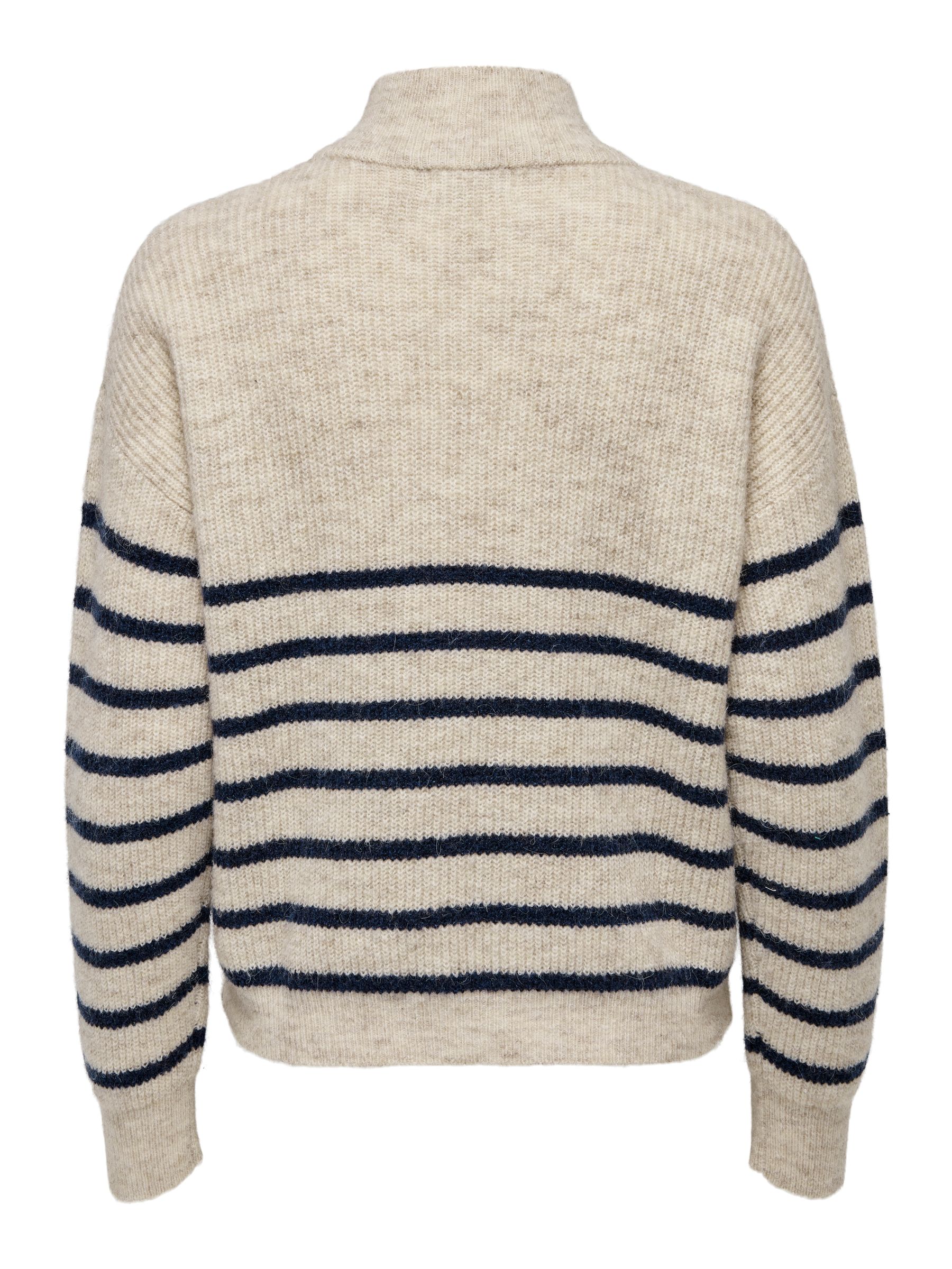 15282472_4143107_2.jpg Gestreifter Pullover mit Reißverschluss und Stehkragen