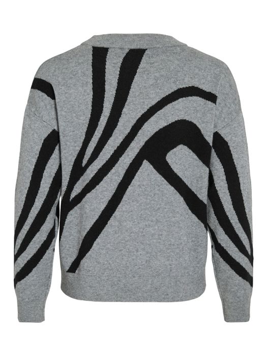 Vila VILA Moderner Pullover mit abstraktem grafischem Design – Braun, Bild 7