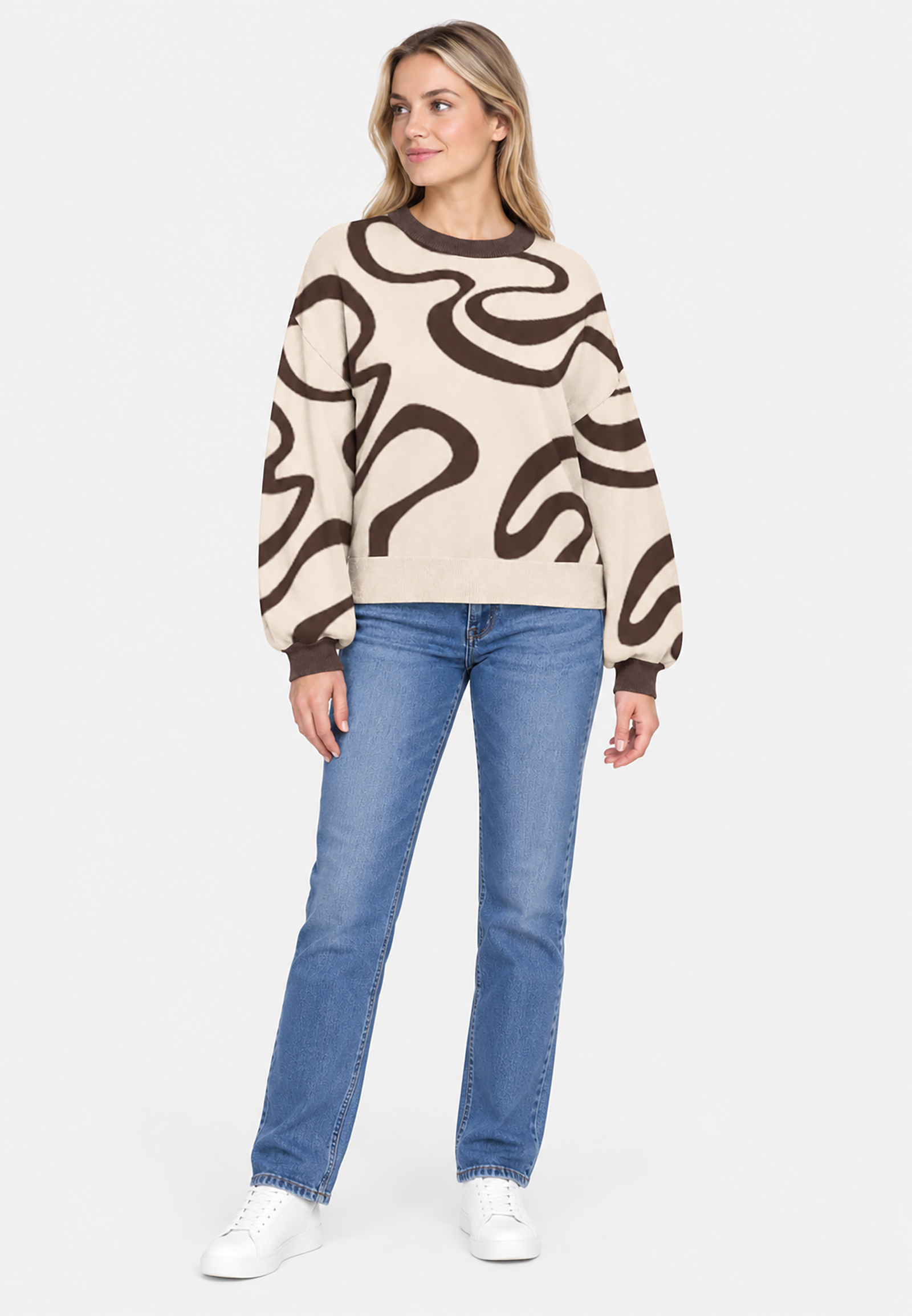 Pullover im Oversize-Look mit Rundhalsausschnitt Pullover im Oversize-Look mit Rundhalsausschnitt