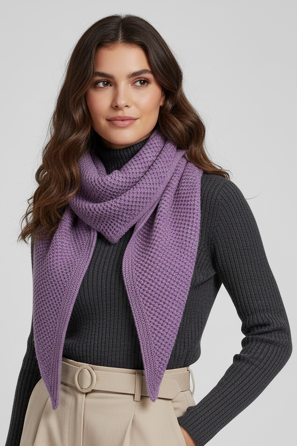 Eleganter Dreiecks-Schal Unifarben Weich und Warm Eleganter Dreiecks-Schal Unifarben Weich und Warm
