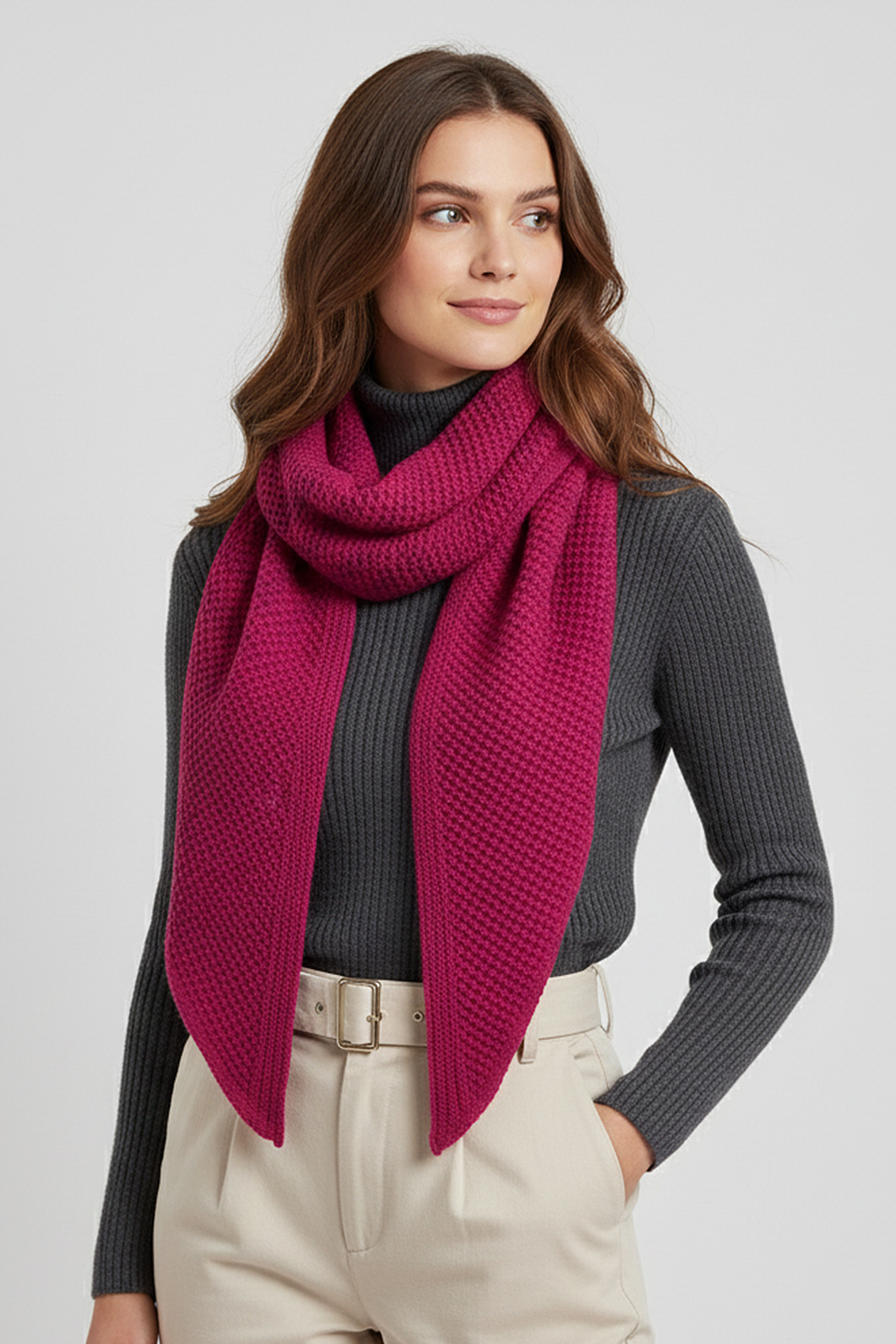 Eleganter Dreiecks-Schal Unifarben Weich und Warm Eleganter Dreiecks-Schal Unifarben Weich und Warm