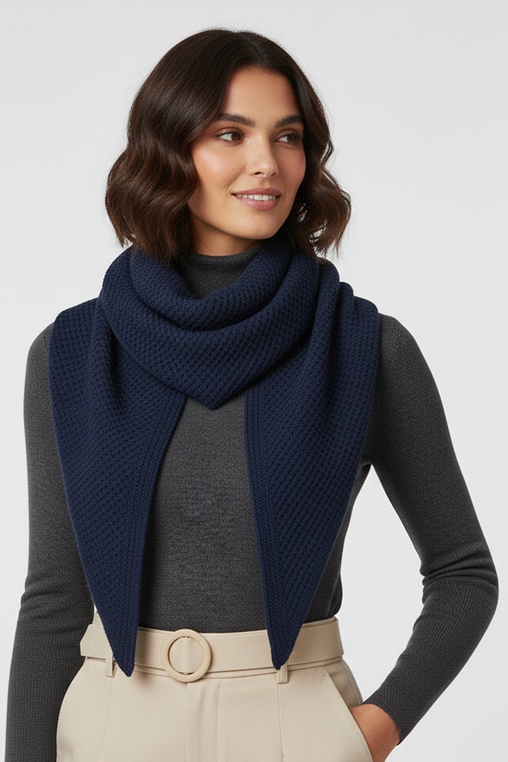 Eleganter Dreiecks-Schal Unifarben Weich und Warm Eleganter Dreiecks-Schal Unifarben Weich und Warm