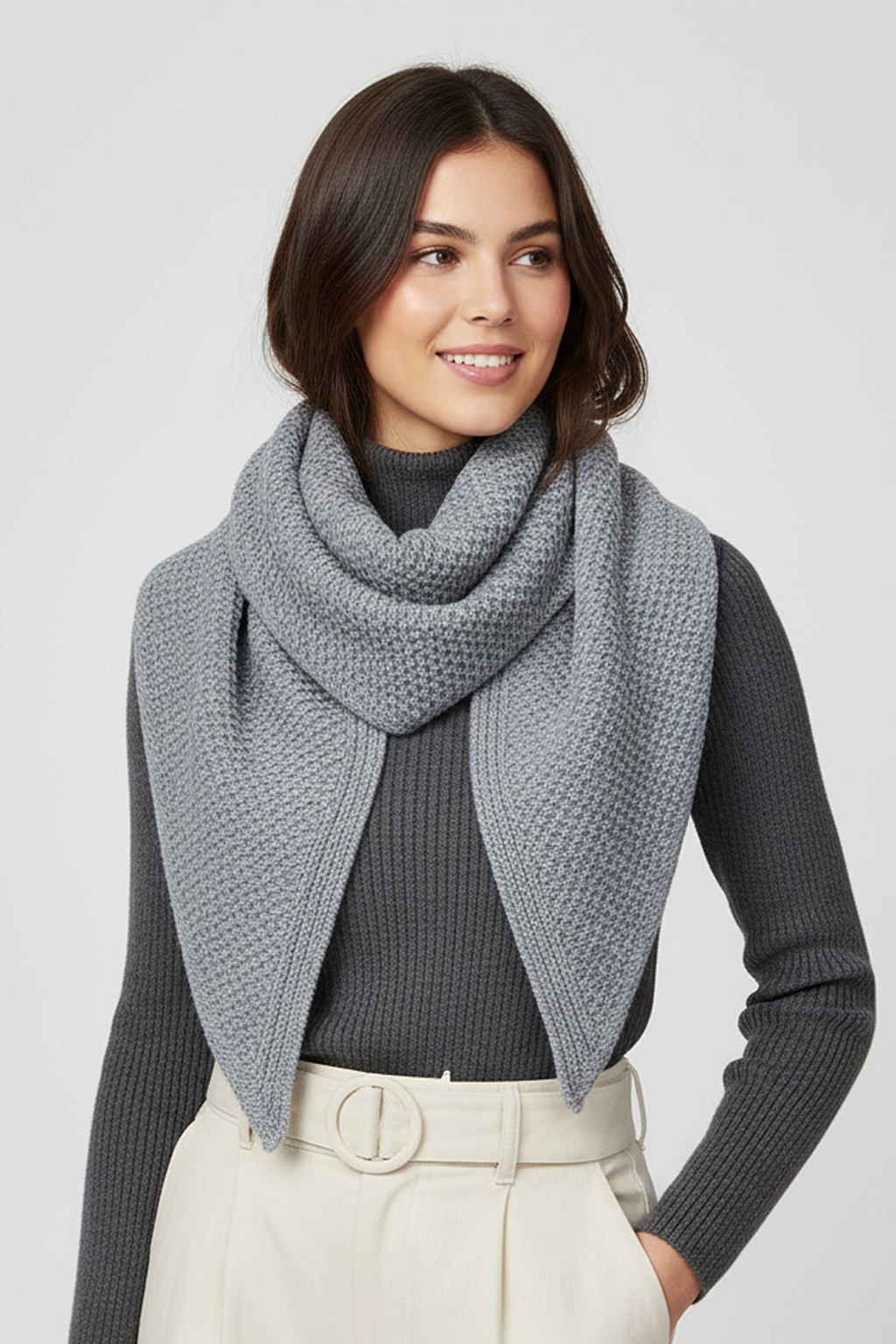 Eleganter Dreiecks-Schal Unifarben Weich und Warm Eleganter Dreiecks-Schal Unifarben Weich und Warm