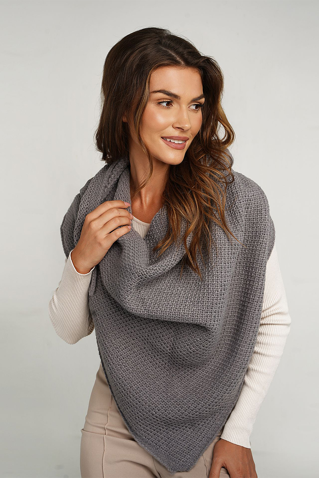 Eleganter Dreiecks-Schal Unifarben Weich und Warm Eleganter Dreiecks-Schal Unifarben Weich und Warm