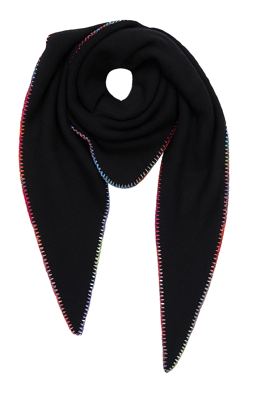 Schal Dreiecksform mit bunter Zierkante Rainbow Schal Dreiecksform mit bunter Zierkante Rainbow