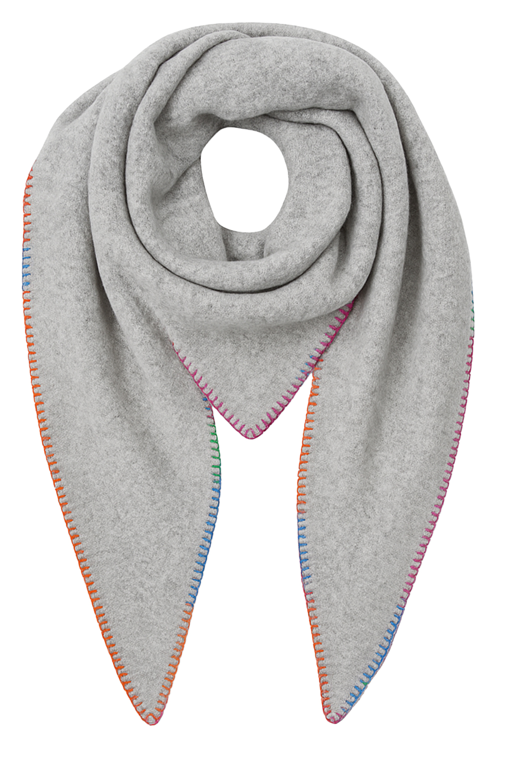 Schal Dreiecksform mit bunter Zierkante Rainbow Schal Dreiecksform mit bunter Zierkante Rainbow