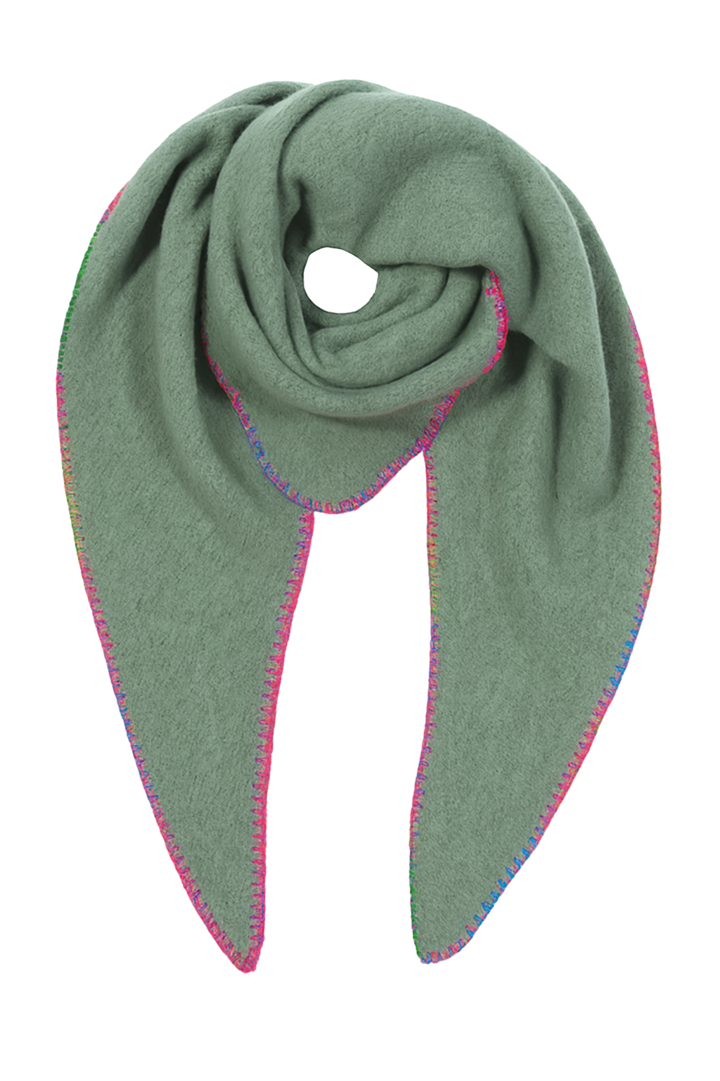 Schal Dreiecksform mit bunter Zierkante Rainbow Schal Dreiecksform mit bunter Zierkante Rainbow