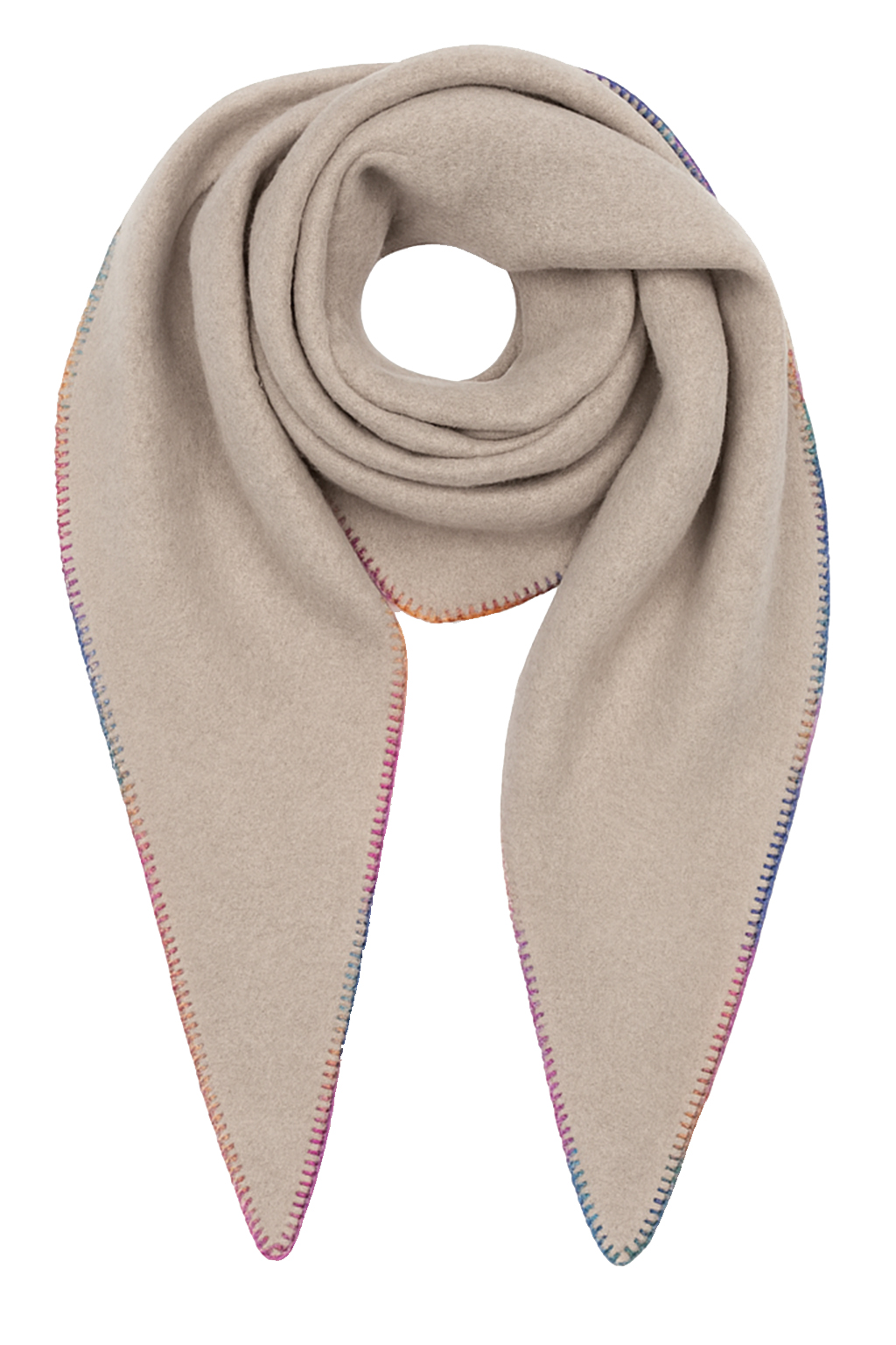 Schal Dreiecksform mit bunter Zierkante Rainbow Schal Dreiecksform mit bunter Zierkante Rainbow