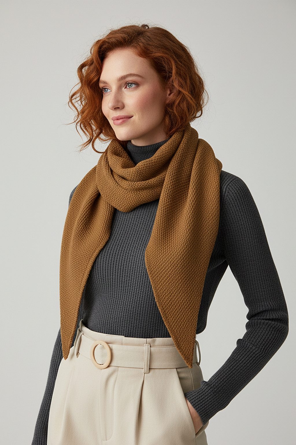 Strickschal weich und vielseitig tragbar Dreieck-Form Strickschal weich und vielseitig tragbar Dreieck-Form