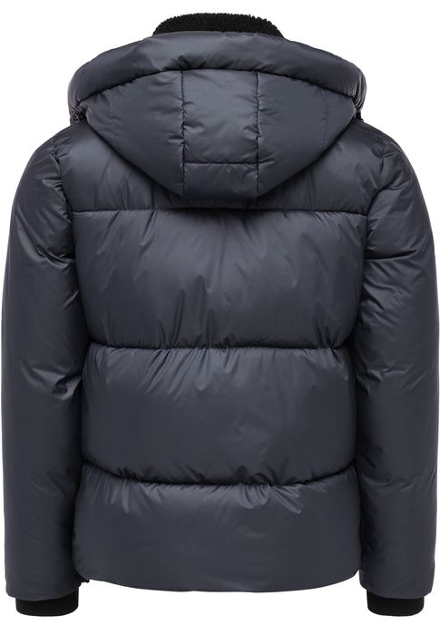 Humy HUMY Winterjacke mit Kapuze glänzend Fleecekragen und – Navy, Bild 3