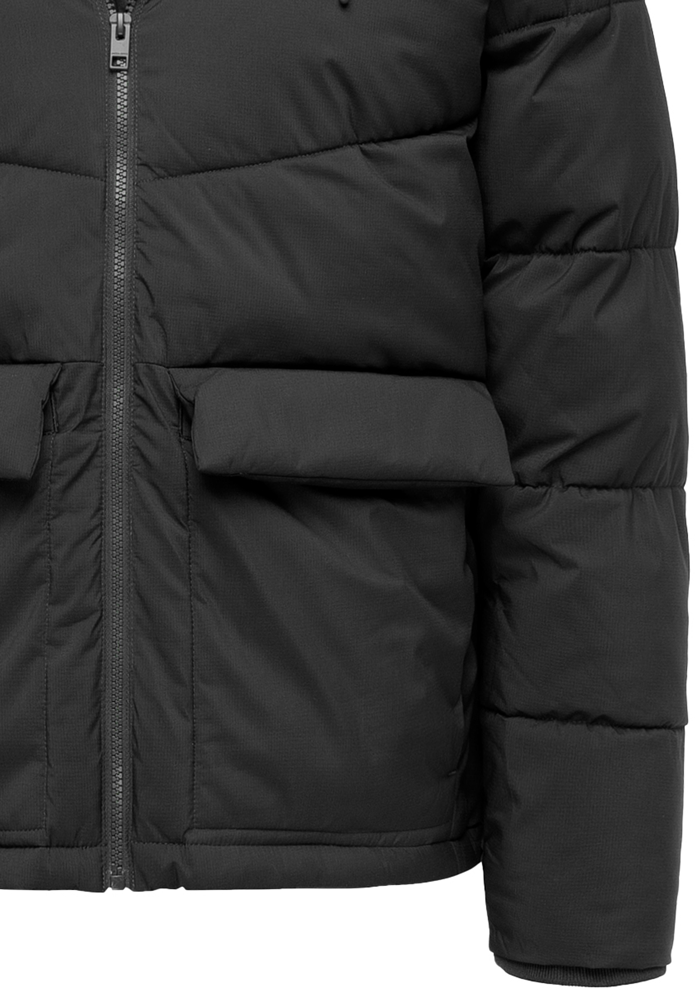 Winterjacke mit Kapuze gesteppte Form Gefüttert Warm Winterjacke mit Kapuze gesteppte Form Gefüttert Warm
