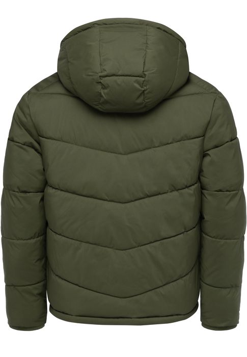 Humy HUMY Winterjacke mit Kapuze gesteppte Form Gefüttert Warm – Olive, Bild 3
