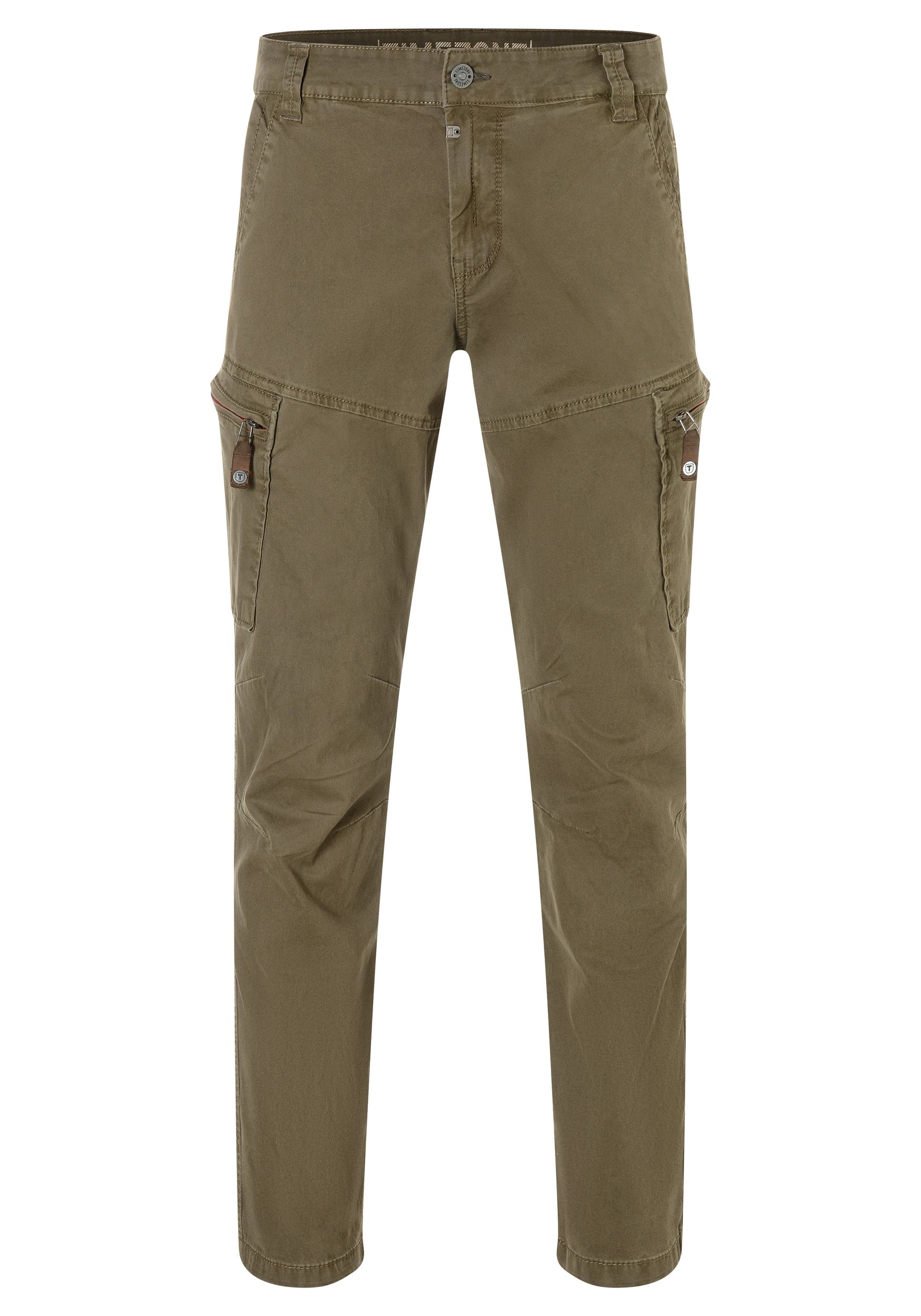 Timezone Timezone Vielseitige Cargo-Hose mit Taschen und Knopfleiste – Olive, Bild 1