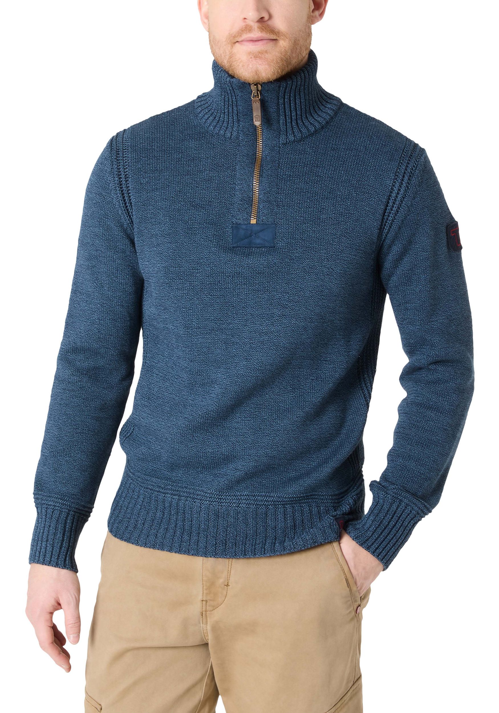 28-10233-01-9020_30088_3.jpg Rollkragen-Pullover mit Reißverschluss Ellenbogen-Patches