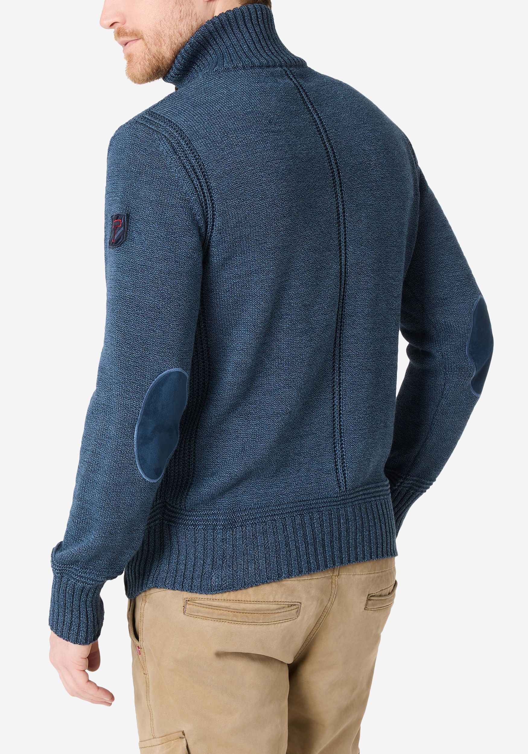 28-10233-01-9020_30088_4.jpg Rollkragen-Pullover mit Reißverschluss Ellenbogen-Patches