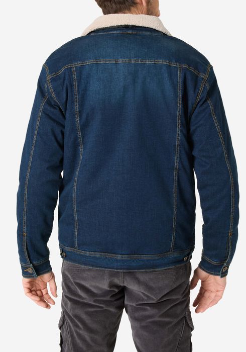 Timezone Timezone Lässige Jeansjacke mit Knopfleiste und Teddykragen – Dunkelblau, Bild 5