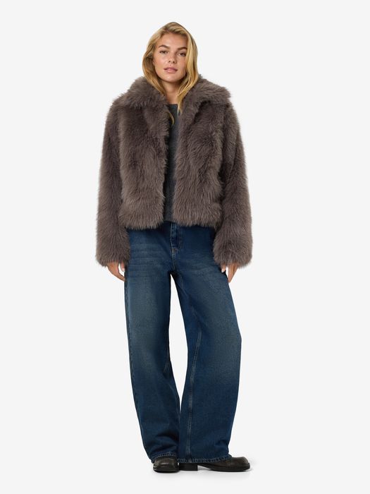 Noisy May NOISY MAY Flauschige Jacke mit luxuriösem Design perfekt für – Grau, Bild 3