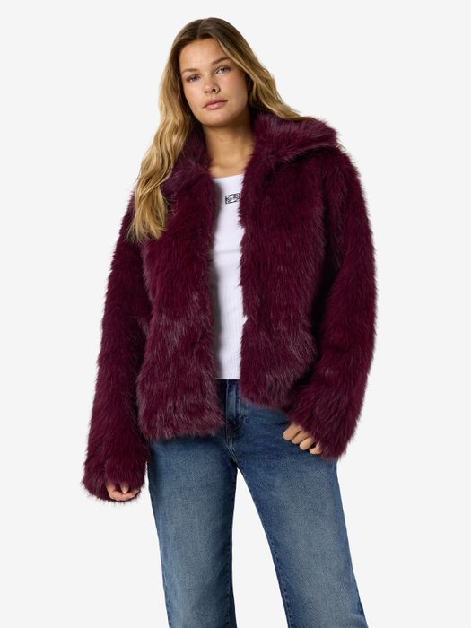 Noisy May NOISY MAY Flauschige Jacke mit luxuriösem Design perfekt für – Bordeaux, Bild 4